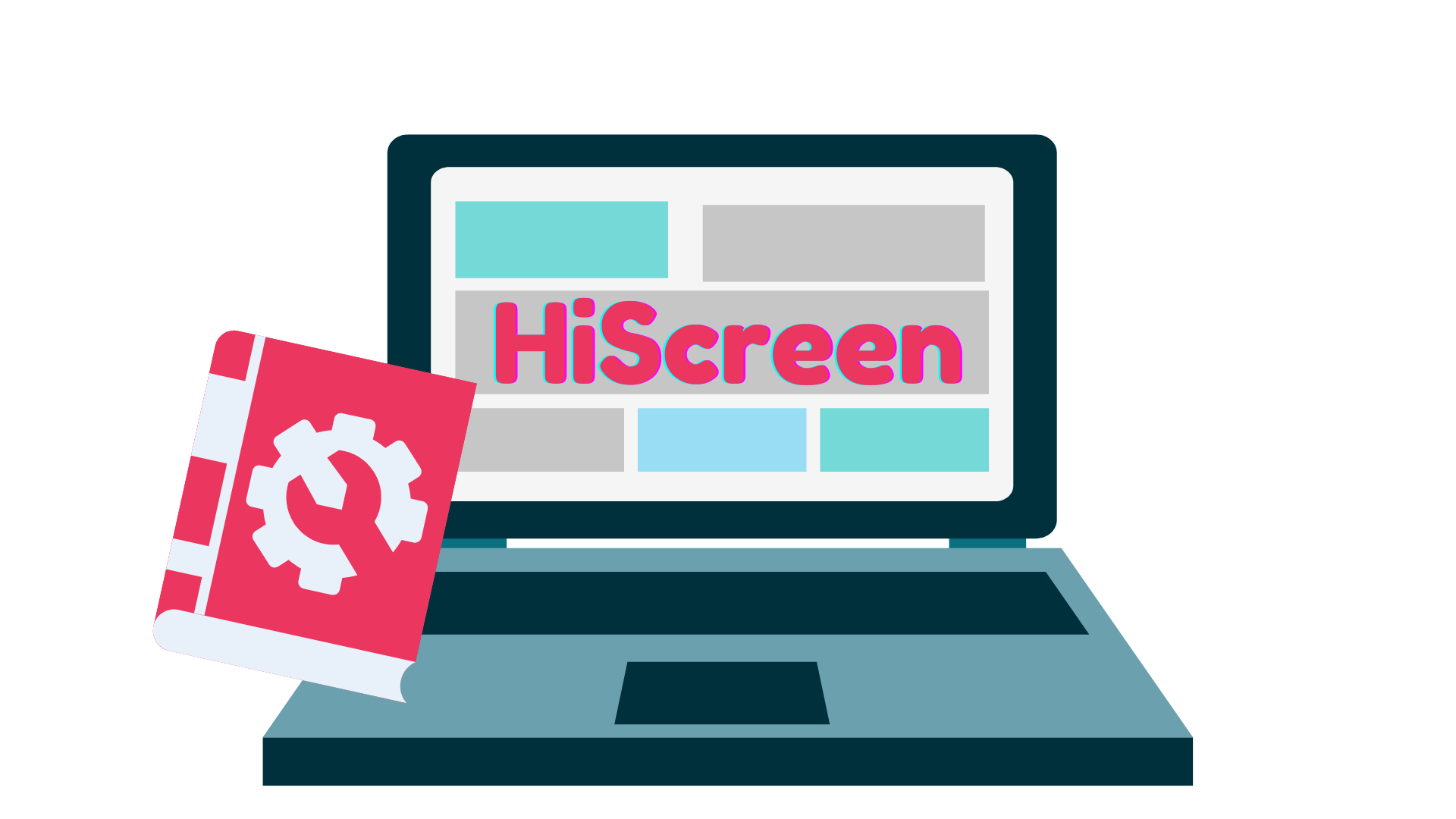 Portátil com HiScreen com manual de instruções